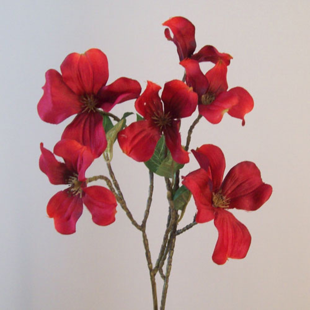 Artificial Dogwood Red 59cm Artificial Flowers